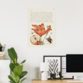 Prachtige Botanische illustratie Poster (Thuiskantoor)