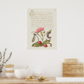 Prachtige  Botanische illustratie Poster (Keuken)