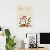 Prachtige  Botanische illustratie Poster (Thuiskantoor)