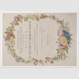 Prachtige botanische kreet met script tissuepapier