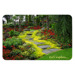 Prachtige Botanische Park Garden Path Magneet