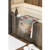 prachtige botanische schilderflamingos bad handdoek