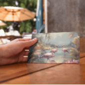 prachtige  botanische schilderflamingos briefkaart