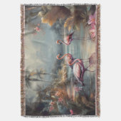 prachtige  botanische schilderflamingos deken (Voorkant Verticaal)