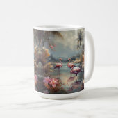 prachtige  botanische schilderflamingos koffiemok (Voorkant rechts)