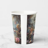 prachtige botanische schilderflamingos papieren bekers (Links)