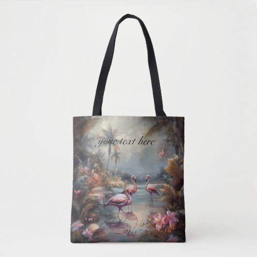 prachtige  botanische schilderflamingos tote bag (Voorkant)
