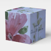 Prachtige Bourgogne en blauwe Waterverf Bedankdoosjes (Voorkant Zijde)