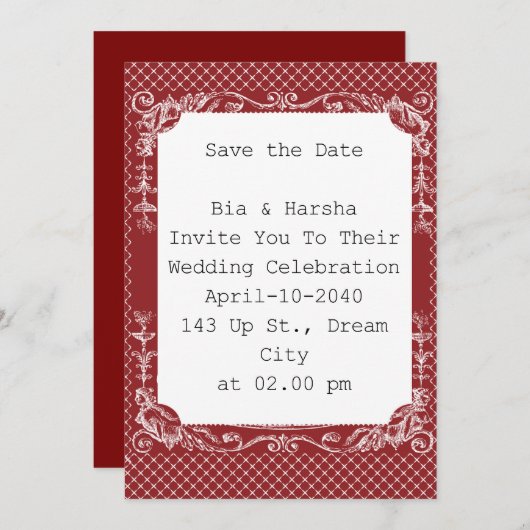 Prachtige Bourgondische Kaart (Voorkant / Achterkant)