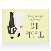 Prachtige bride- en Groom Table Seating Name Kaart (Binnen Horizontaal (Boven))