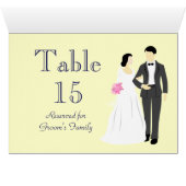 Prachtige bride- en Groom Table Seating Name Kaart (Binnen Horizontaal (Onder))