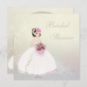 Prachtige bride Romantic Hearts Vrijgezellenfeest Kaart (Voorkant / Achterkant)