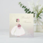 Prachtige bride Romantic Hearts Vrijgezellenfeest Kaart (Staand voorkant)