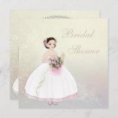 Prachtige bride Romantic Hearts Vrijgezellenfeest Kaart (Voorkant / Achterkant)