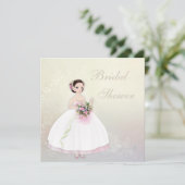 Prachtige bride Romantic Hearts Vrijgezellenfeest Kaart (Staand voorkant)