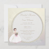 Prachtige bride Romantic Hearts Vrijgezellenfeest Kaart (Achterkant)