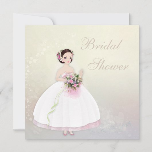 Prachtige bride Romantic Hearts Vrijgezellenfeest Kaart (Voorkant)