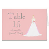 Prachtige bride Wedding Table Seating Name Kaart (Voorkant Horizontaal)