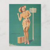 Prachtige  Briefkaart van het meisje (Voorkant)