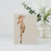 Prachtige  Briefkaart van het meisje (Staand voorkant)