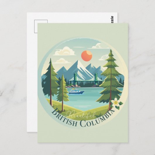 Prachtige British Columbia Briefkaart (Voorkant / Achterkant)