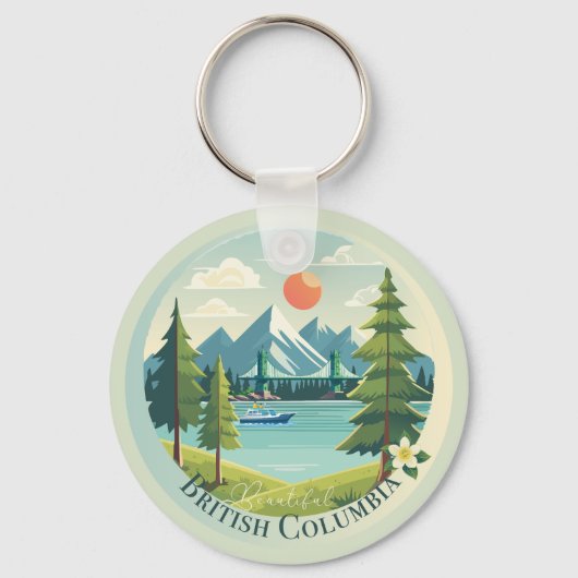 Prachtige British Columbia Sleutelhanger (Voorkant)