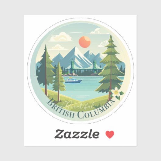 Prachtige British Columbia Sticker (Vel)