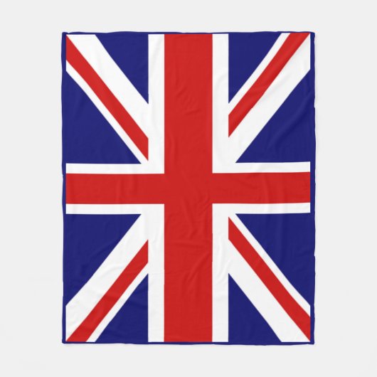 Prachtige Britse vlag de union jack Blauwe lijst Fleece Deken (Voorkant)