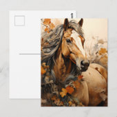 Prachtige Brown Horse AI Art Briefkaart (Voorkant / Achterkant)