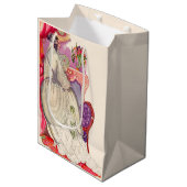 prachtige bruid in een mooie jurk medium cadeauzakje (Voorkant Gekanteld)