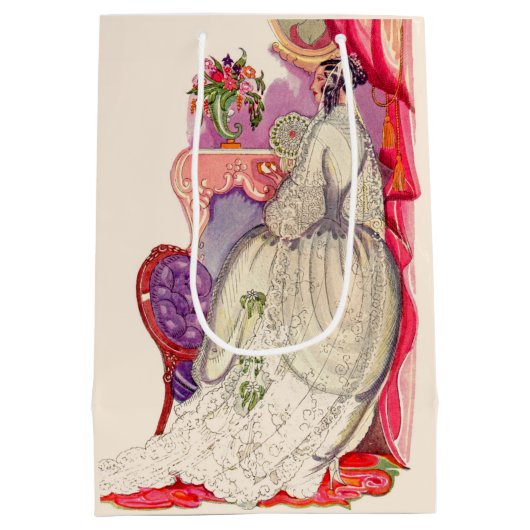 prachtige bruid in een mooie jurk medium cadeauzakje (Achterkant)