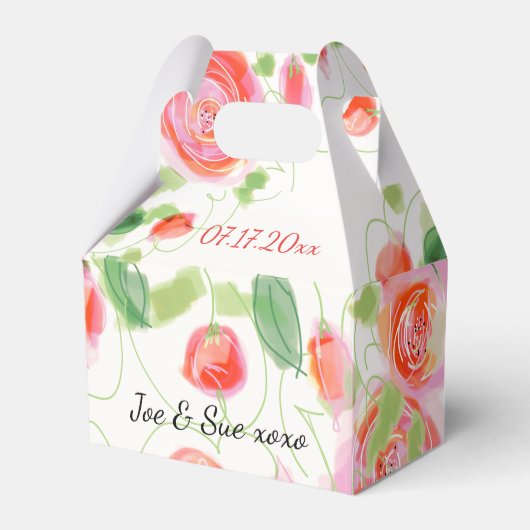 Prachtige bruiloft gast gunst box bedankdoosjes (Voorkant Zijde)