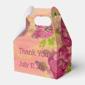 Prachtige bruiloft gast gunst in roze bedankdoosjes (Voorkant Zijde)