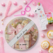 Prachtige bruiloft geschenkdoos met bloemen papieren bordje (Feest)