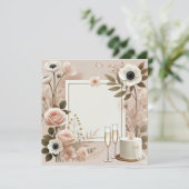 Prachtige bruiloft print ontwerp kaart (Staand voorkant)