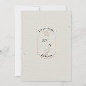 Prachtige bruiloft uitnodiging, groen, crème kaart (Achterkant)