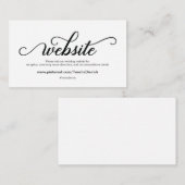 Prachtige bruiloft Website met details Informatiekaartje (Voorkant / Achterkant)