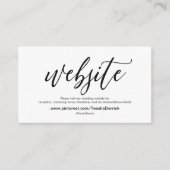 Prachtige bruiloft Website met details Informatiekaartje (Voorkant)