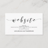 Prachtige bruiloft Website met details Informatiekaartje (Voorkant)