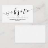 Prachtige bruiloft Website met details Informatiekaartje (Voorkant / Achterkant)