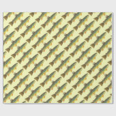 Prachtige bruine forel voor vliegende jongens en g cadeaupapier (Vlak)