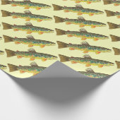 Prachtige bruine forel voor vliegende jongens en g cadeaupapier (Hoek)