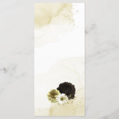prachtige bruine ivoorgoudflorale bruiloft menu (Achterkant)
