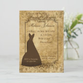Prachtige bruine  papieren Vrijgezellenfeest uitno Kaart (Staand voorkant)