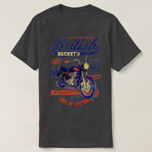Prachtige BSA Rocket 3 British Motorcycle Classic  T-shirt (Design voorkant)