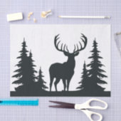Prachtige Buck Tussen Pine Trees Tissuepapier (Craft)