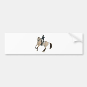Prachtige Buckskin Dressage Horse Art Bumpersticker