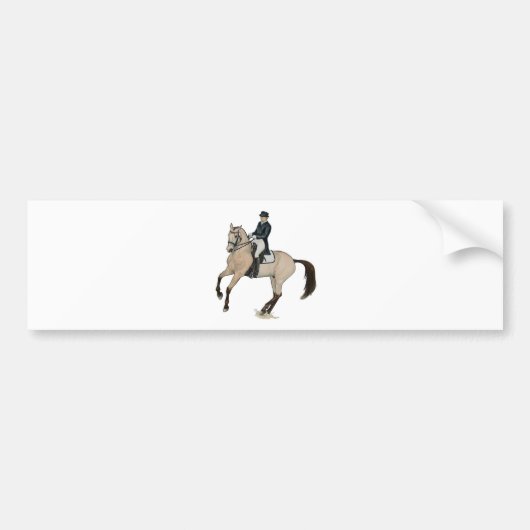 Prachtige Buckskin Dressage Horse Art Bumpersticker (Voorkant)