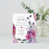 Prachtige BUDGET Paarse Roze Bloemige Agaat Trouw- (Staand voorkant)