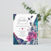 Prachtige BUDGET Violet Blauwe Bloemige Agaat Trou (Staand voorkant)